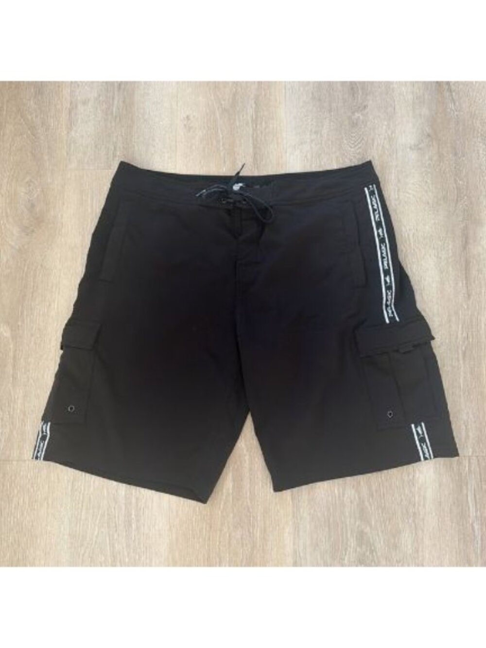 PELAGIC Men's Blackfin Stretch Board Shorts Black Size 38 (Y19)